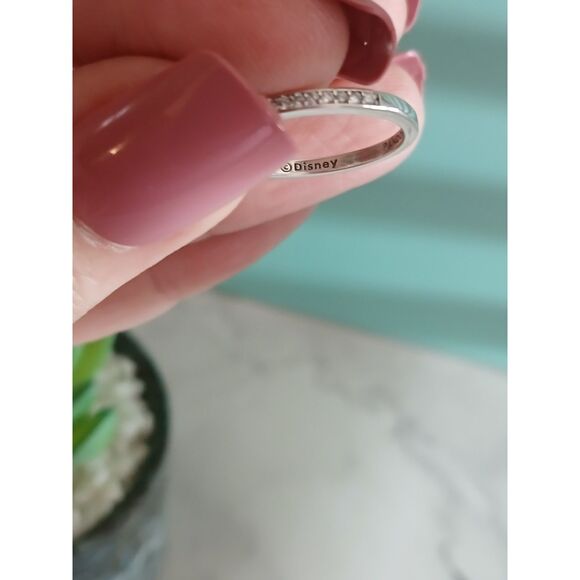 Disney Princess Tiana Tiara Ring S925 ALE 18 Bead-Set Green Pear-Shaped Crystals - Picture 5 of 13